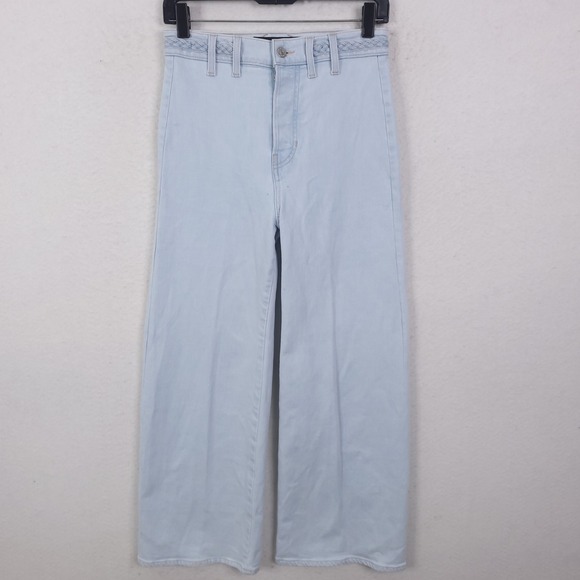 Veronica Beard Denim - Veronica Beard Jeans Womens 27 Light Wash Grant Wide Leg High Rise Made USA